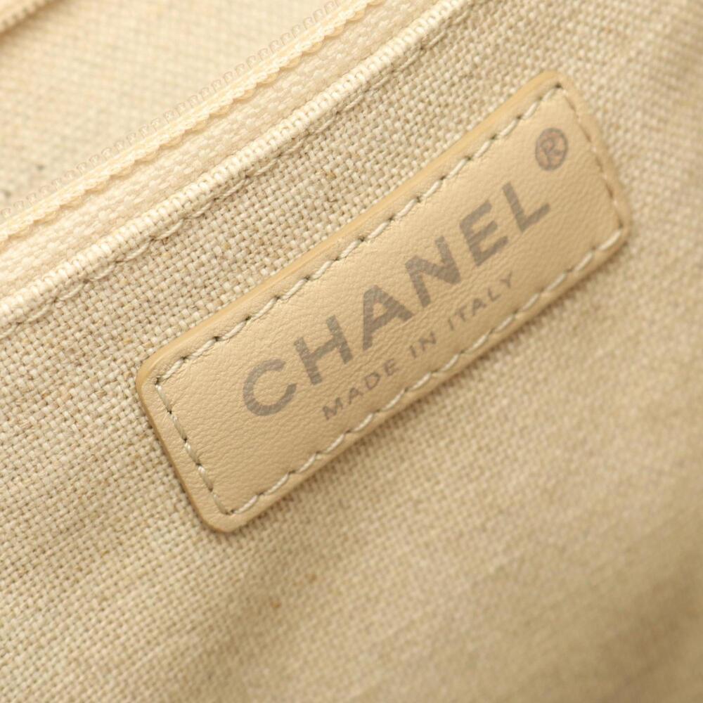 CHANEL Brown Leather Logo Tote Bag - Picture 4 of 13
